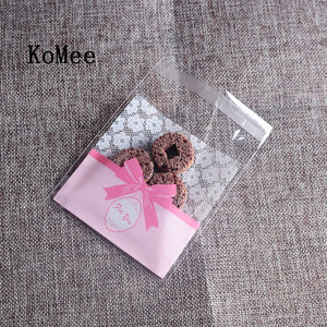 100pcs OPP Plastic Bags 10x10+3cm for Jewelry, Baking, Gifts