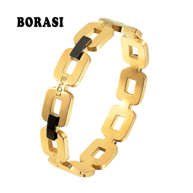 ORASI Jewelry Love Bracelet For Women Stainless Steel Bangles