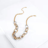 Hip-hop Thick Chain Necklace for Women Alloy Hollow Round Clavicle Chain