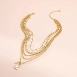 Ins Jewelry Multilayer Thin Chain Sweater Chain for Women