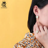 925 Silver Puppy Stud Earrings with Mother of Pearl Charms