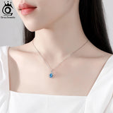 925 Silver Crystal Snowflake Pendant Necklace Christmas Gift Jewelry