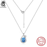 925 Silver Crystal Snowflake Pendant Necklace Christmas Gift Jewelry