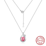 925 Silver Crystal Snowflake Pendant Necklace Christmas Gift Jewelry