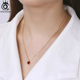 Natural Gemstone Heart Pendant 925 Sterling Silver Necklace