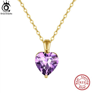 Natural Gemstone Heart Pendant 925 Sterling Silver Necklace