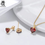 Natural Gemstone Heart Pendant 925 Sterling Silver Necklace