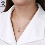 Natural Gemstone Crown Pendant Necklace 925 Silver Amethyst Citrine Garnet
