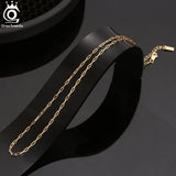 14K 925 Silver Paperclip Chain Necklace 1.8x4.2mm SC64