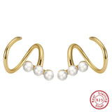 14K 925 Silver Pearl Earrings Women Baroque Pearls GPE38
