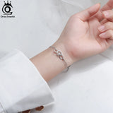 14K Heart Love Bracelet 925 Sterling Silver Infinity Bracelets for Women Girls