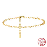 14K Italian Rhombus Chain Anklet for Women Girls Summer Beach Foot Bracelet