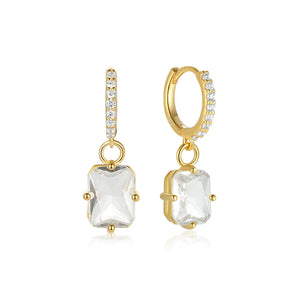 4A CZ Drop Earrings 925 Silver Dainty Jewelry