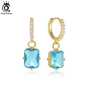 4A CZ Drop Earrings 925 Silver Dainty Jewelry