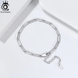 14K Plated Paperclip Chain Bracelet for Couples