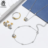 925 Sterling Silver CZ Bracelet for Women Adjustable Chain Jewelry