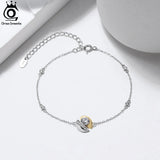 925 Sterling Silver CZ Bracelet for Women Adjustable Chain Jewelry