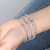 4mm Round Cut Tennis Bracelet 925 Sterling Silver Women Men Bracelets Bangle