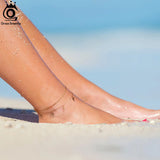 925 Silver Cable Chain Cross Anklet Women 14K Summer Ankle Bracelet