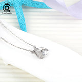 925 Silver Fish Pendant Necklace Rhodium Sterling Silver Jewelry