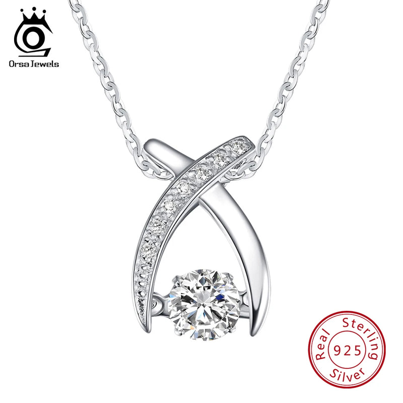 925 Silver Fish Pendant Necklace Rhodium Sterling Silver Jewelry