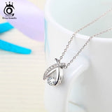 925 Silver Fish Pendant Necklace Rhodium Sterling Silver Jewelry