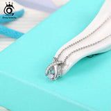 925 Silver Fish Pendant Necklace Rhodium Sterling Silver Jewelry