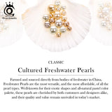 925 Silver Freshwater Pearl Necklace for Women Gold-Plated Pendant