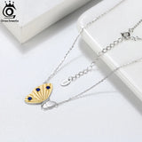 925 Silver Lapis Lazuli Butterfly Pendant Necklace for Women