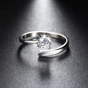 925 Silver Ring Set CZ Jewelry Women Men Resizable 925 Sterling Silver SR22
