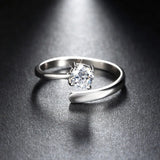 925 Silver Ring Set CZ Jewelry Women Men Resizable 925 Sterling Silver SR22