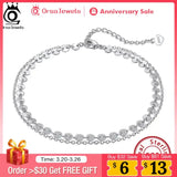 925 Silver Layered Coin Cable Chain Anklet Women Vacation Jewelry Gift