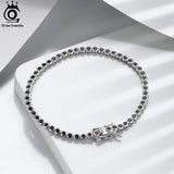 925 Silver CZ Tennis Bracelet Women 1.5/2mm Chain Jewelry SB145