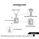925 Silver 11mm AAAA CZ Necklace Rhodium Plated for Girl Gift SN277