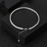 925 Silver CZ Tennis Ankle Bracelet SA20