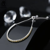 925 Silver 2mm Tennis Bracelet Women 5 Colors CZ Chain Jewelry SB149