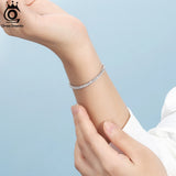 925 Silver 2mm Tennis Bracelet Princess Cut CZ Chain Jewelry