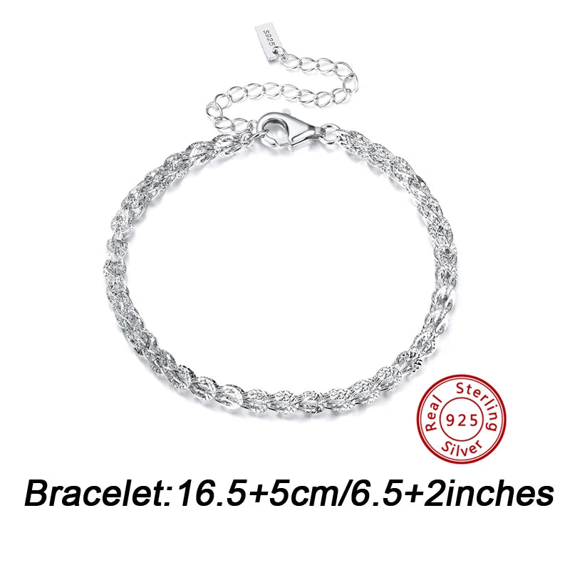 925 Silver Phoenix Tail Chain Bracelet Women Wedding Jewelry SB112