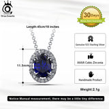 925 Silver Zirconia Pendant Women Wedding Fine Necklace