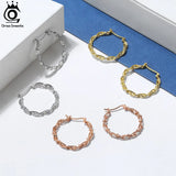 925 Silver 30mm CZ Hoop Earrings for Women SE364