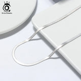 925 Sterling Silver 3mm Herringbone Chain Necklace