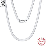 925 Sterling Silver 3mm Herringbone Chain Necklace