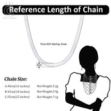 925 Sterling Silver 3mm Herringbone Chain Necklace