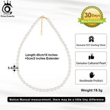 925 Silver Pearl Choker Necklace Freshwater Pearl Chain for Women Jewelry