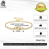 925 Silver Double Layer Infinity Chain Bracelet for Women