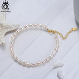 925 Silver Bracelet with 6mm Baroque Pearl for Women Vintage Jewelry