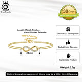 925 Silver CZ Infinity Bracelet Women Chain Fine Jewelry