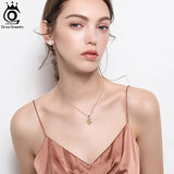 925 Silver Birthstone Pendant Necklace For Women APN02