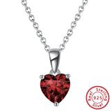 925 Silver Birthstone Pendant Necklace For Women APN02