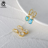 925 Silver Dangle Earrings w/ AAAA Cubic Zirconia for Women EQE43